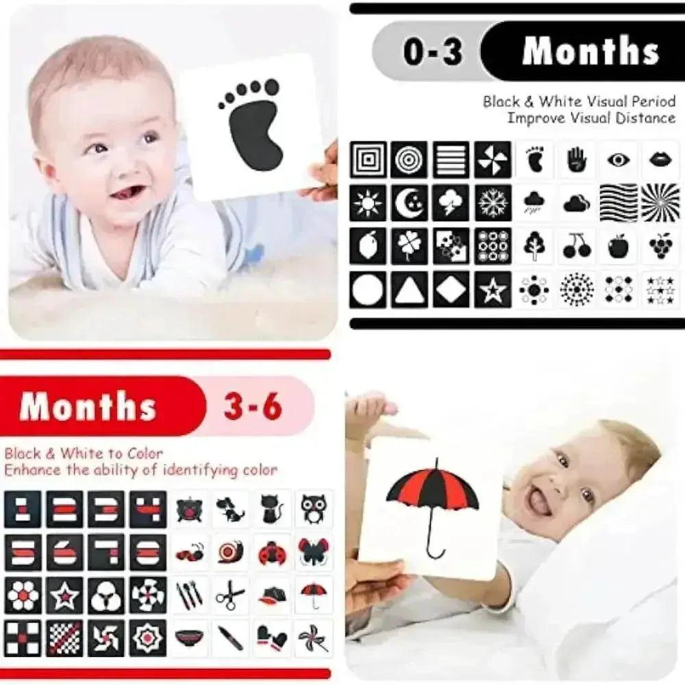  High Contrast Baby Vision Cards Black And White Visual Stimulation Flash Card Learning Game 0 12 Months Infant Gift Sensory Toy -  ToylandEU™
