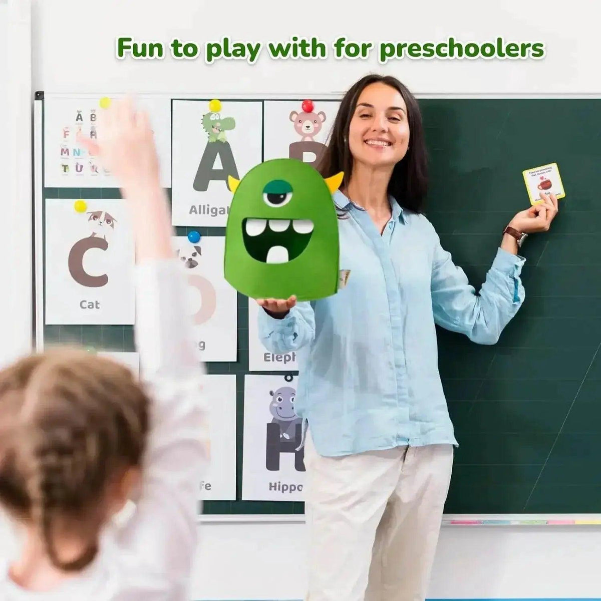  Montessori Alphabet Learning Toy Set For 3 To 6 Year Olds Monster Eating Colorful Felt Letters -  ToylandEU™