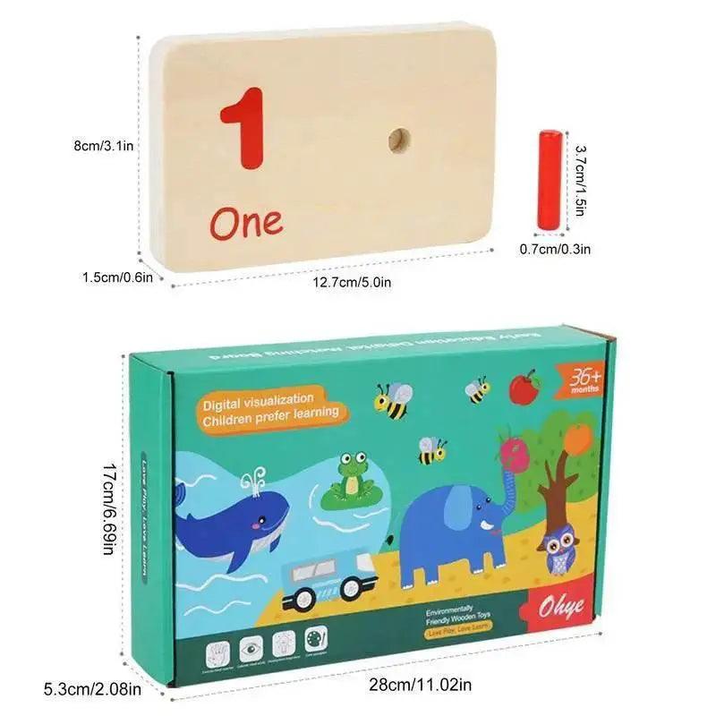  Montessori Wooden Counting Peg Board For Kids Durable Wooden Math Learning Toy For Preschool -  ToylandEU™