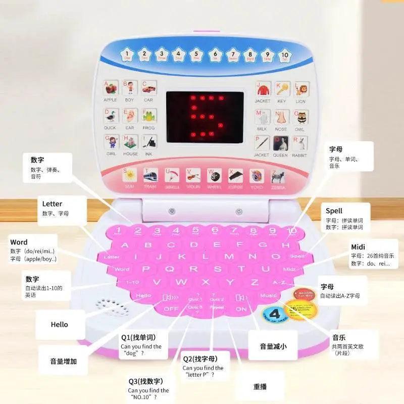  New Mini Simulation Laptop Early Education Machine LED Display Learning Toy for Kids -  ToylandEU™