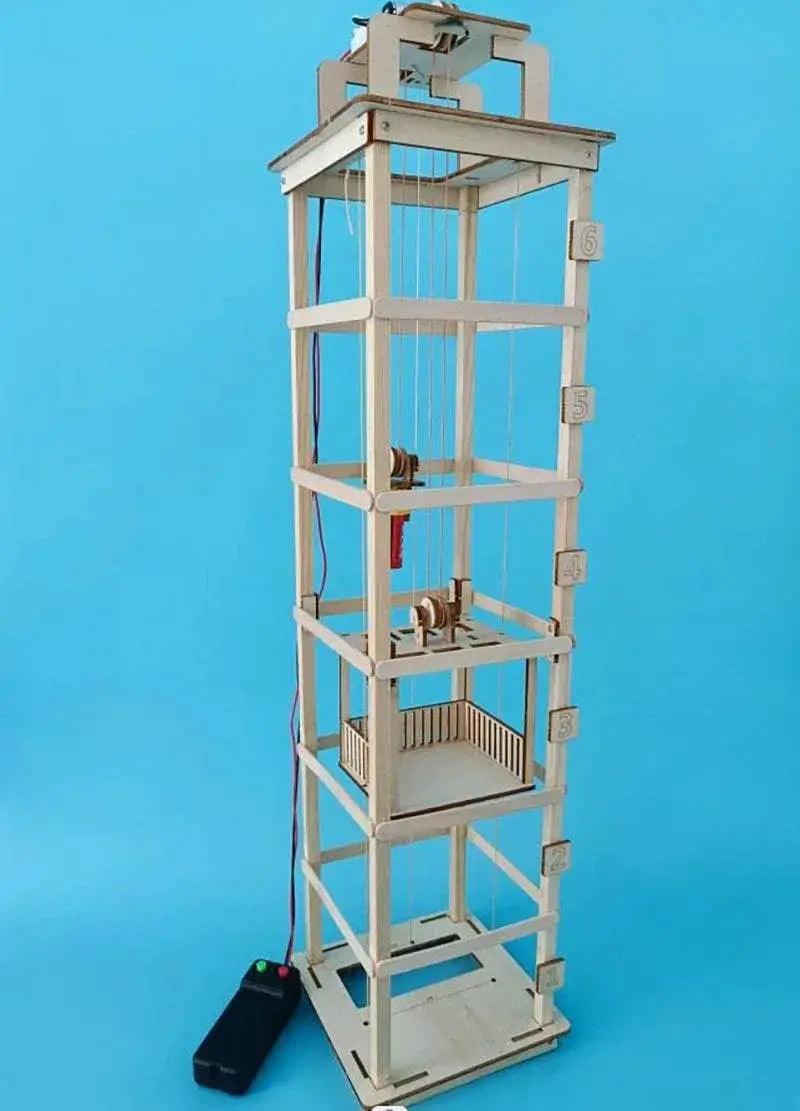  Wooden Six-story Elevator Model Kids Science Toy Funny Technology Physics Kit Educational Toys for Children Learning Toy -  ToylandEU™