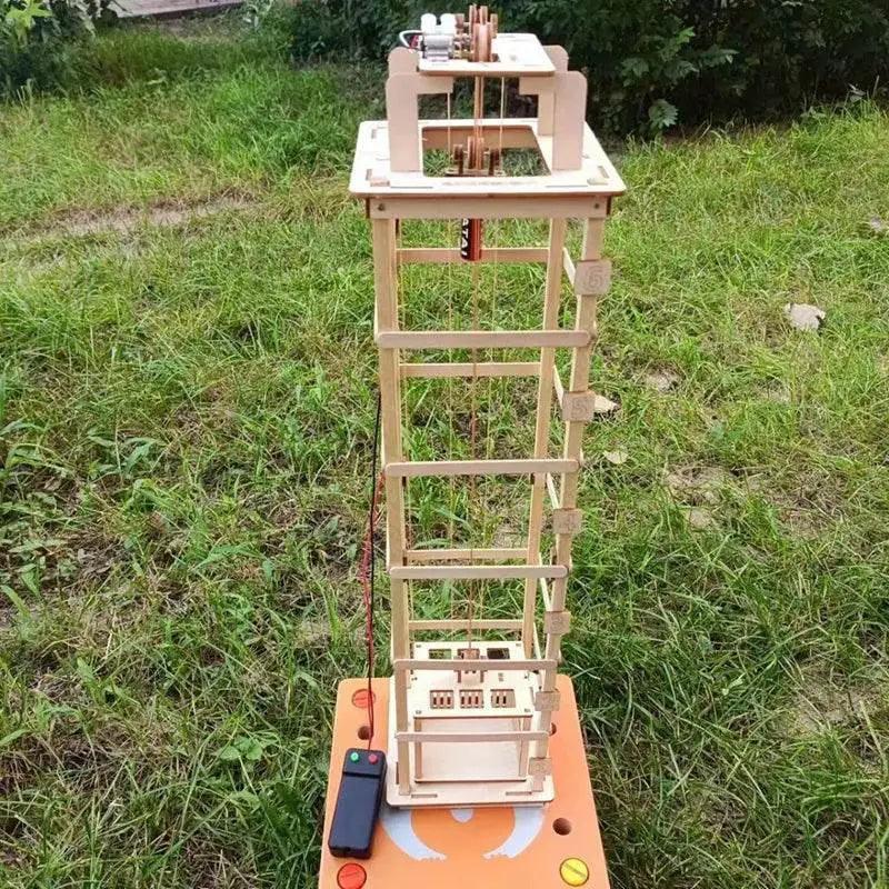  Wooden Six-story Elevator Model Kids Science Toy Funny Technology Physics Kit Educational Toys for Children Learning Toy -  ToylandEU™