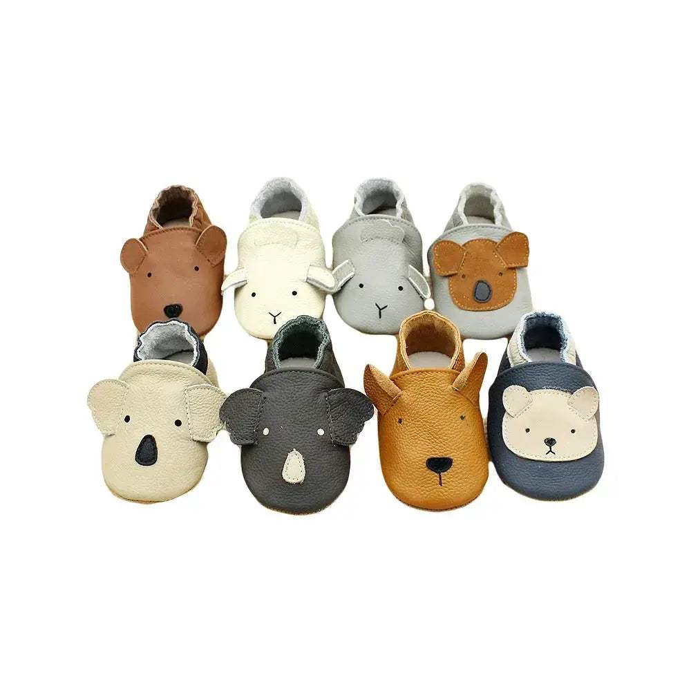 Leather Baby First Walker Shoes Anti Slip Sole For Newborns - ToylandEU
