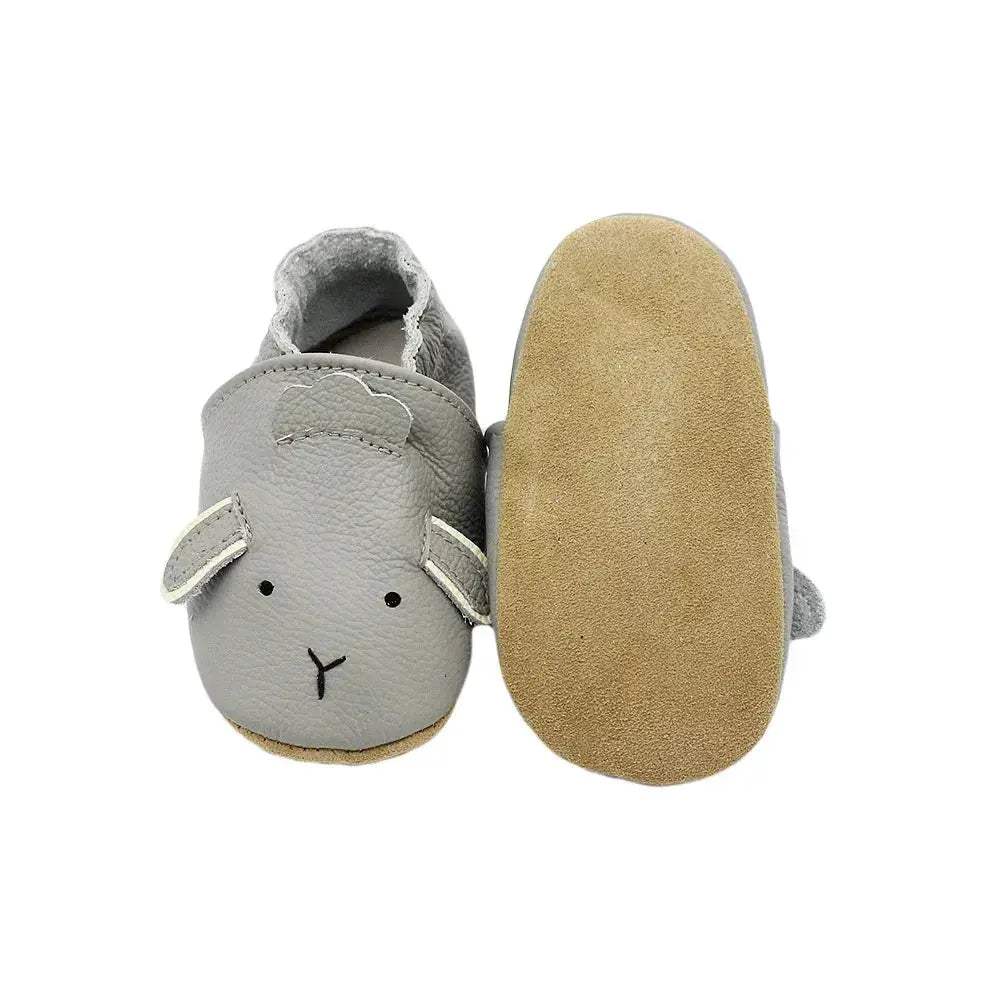 Leather Baby First Walker Shoes Anti Slip Sole For Newborns - ToylandEU