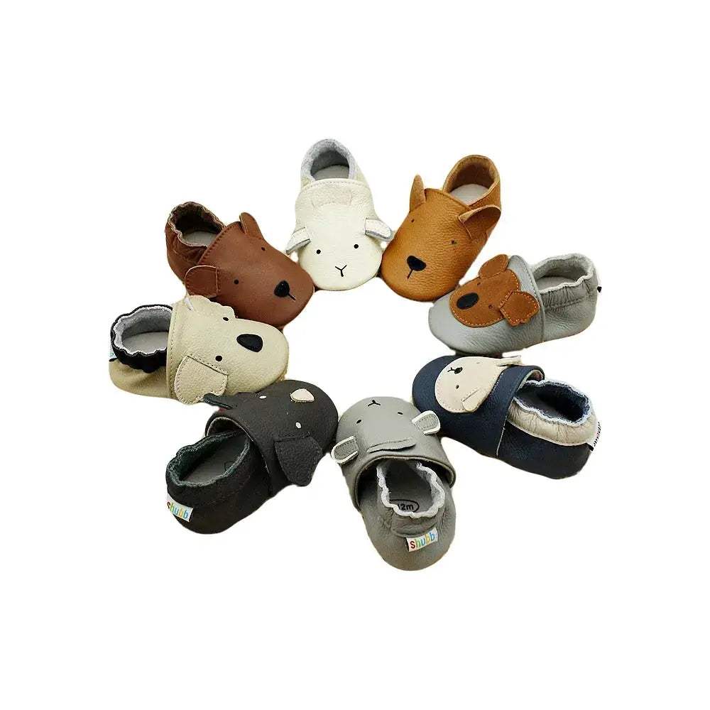 Leather Baby First Walker Shoes Anti Slip Sole For Newborns - ToylandEU