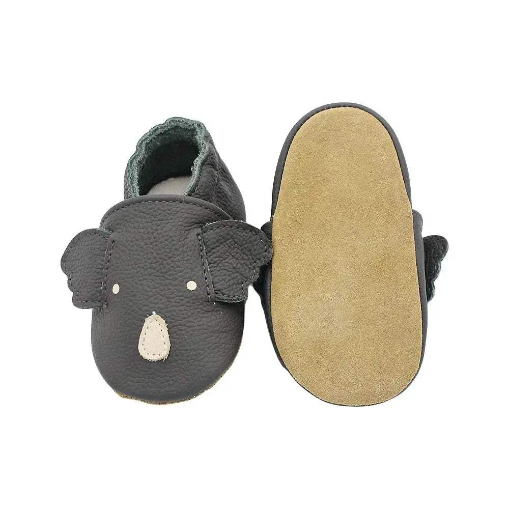 Leather Baby First Walker Shoes Anti Slip Sole For Newborns - ToylandEU