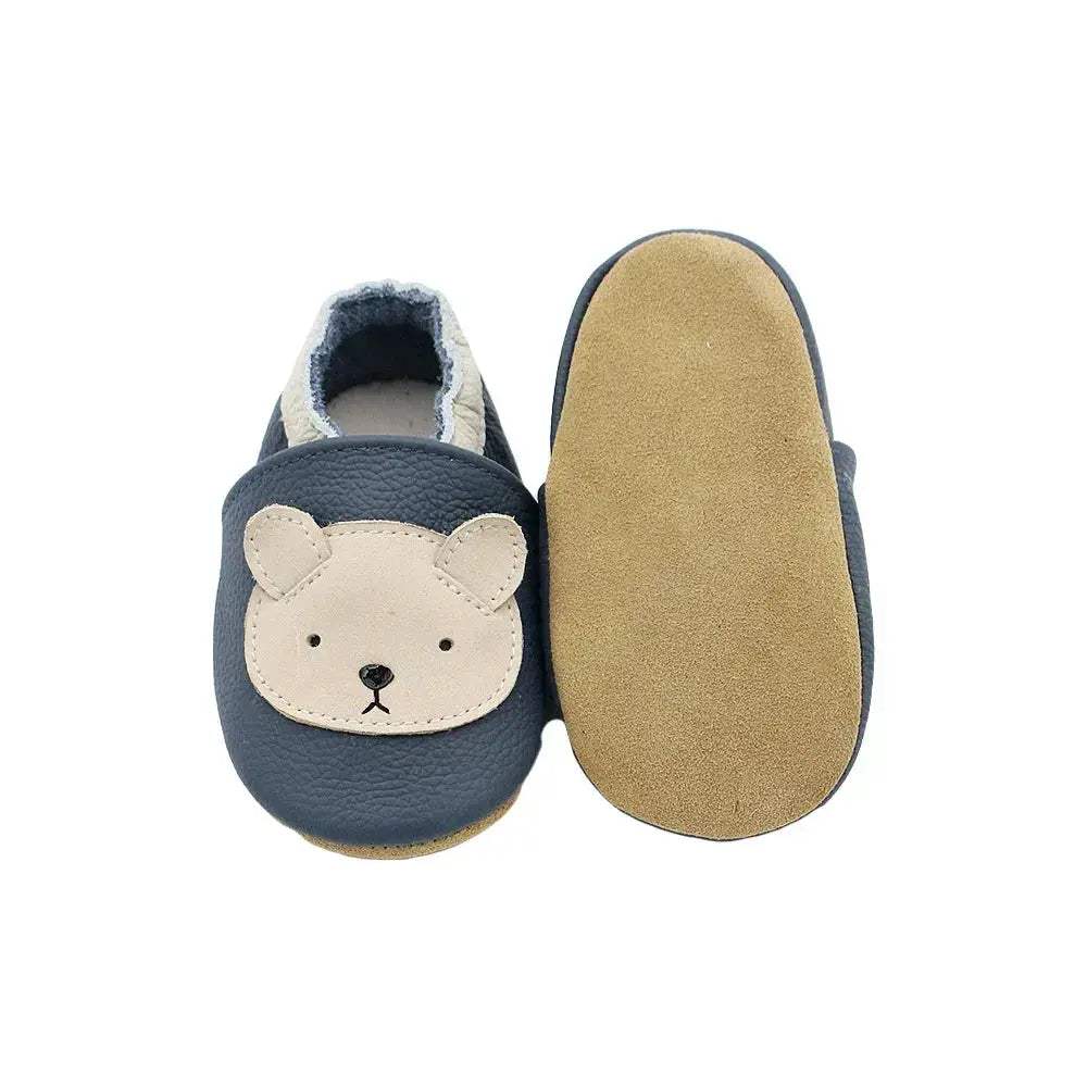 Leather Baby First Walker Shoes Anti Slip Sole For Newborns - ToylandEU