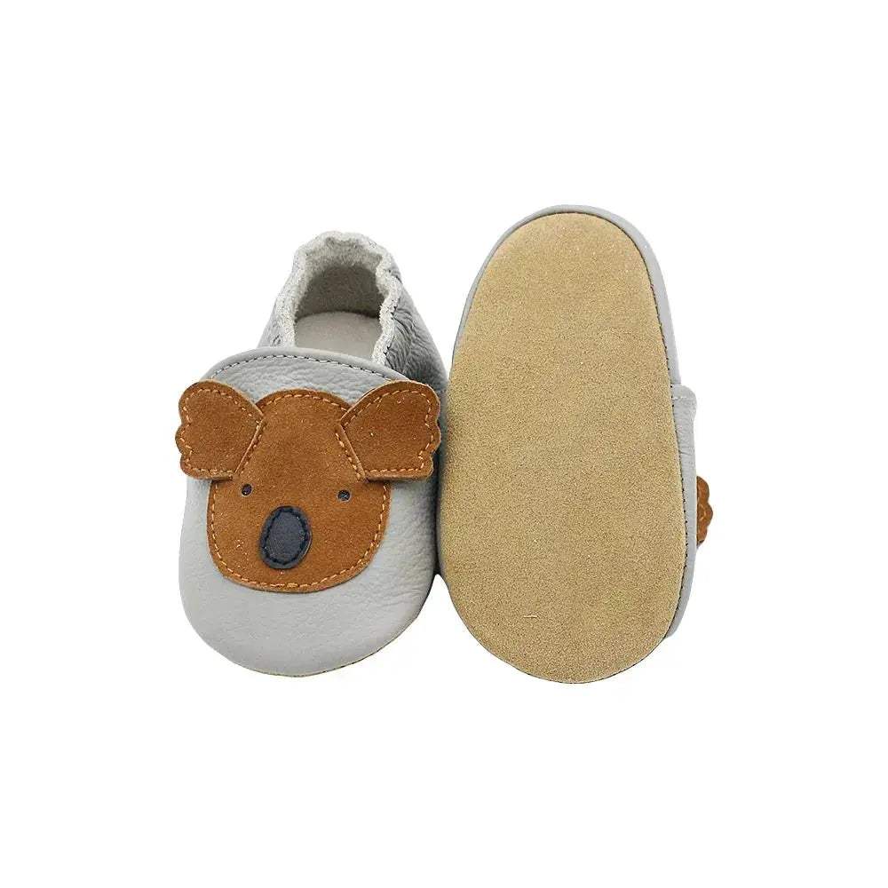 Leather Baby First Walker Shoes Anti Slip Sole For Newborns - ToylandEU