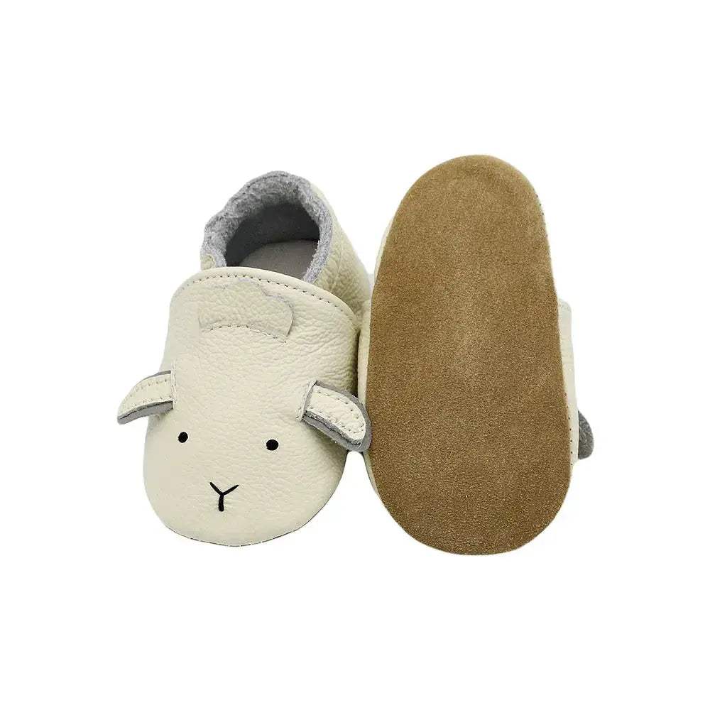 Leather Baby First Walker Shoes Anti Slip Sole For Newborns - ToylandEU