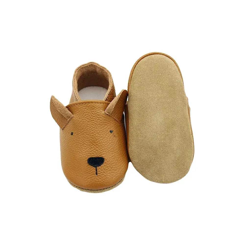 Leather Baby First Walker Shoes Anti Slip Sole For Newborns - ToylandEU