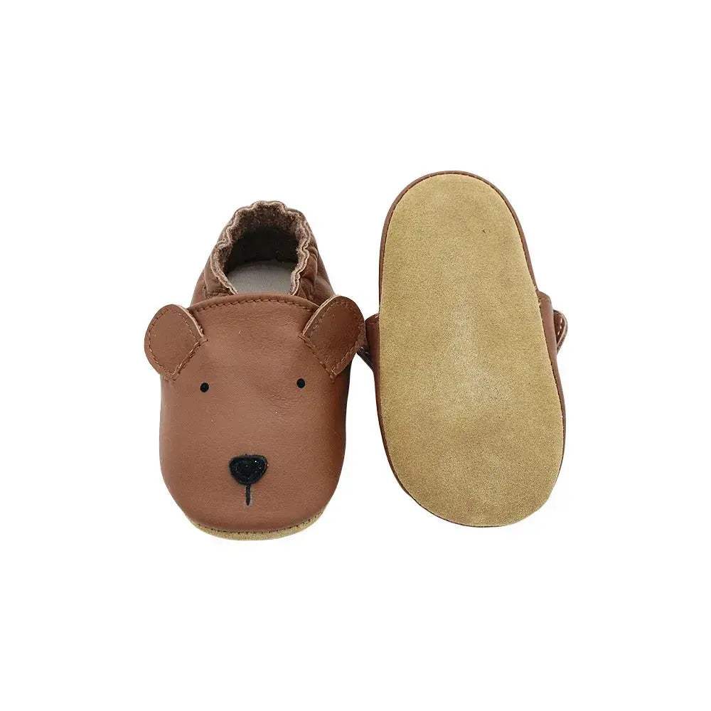Leather Baby First Walker Shoes Anti Slip Sole For Newborns - ToylandEU