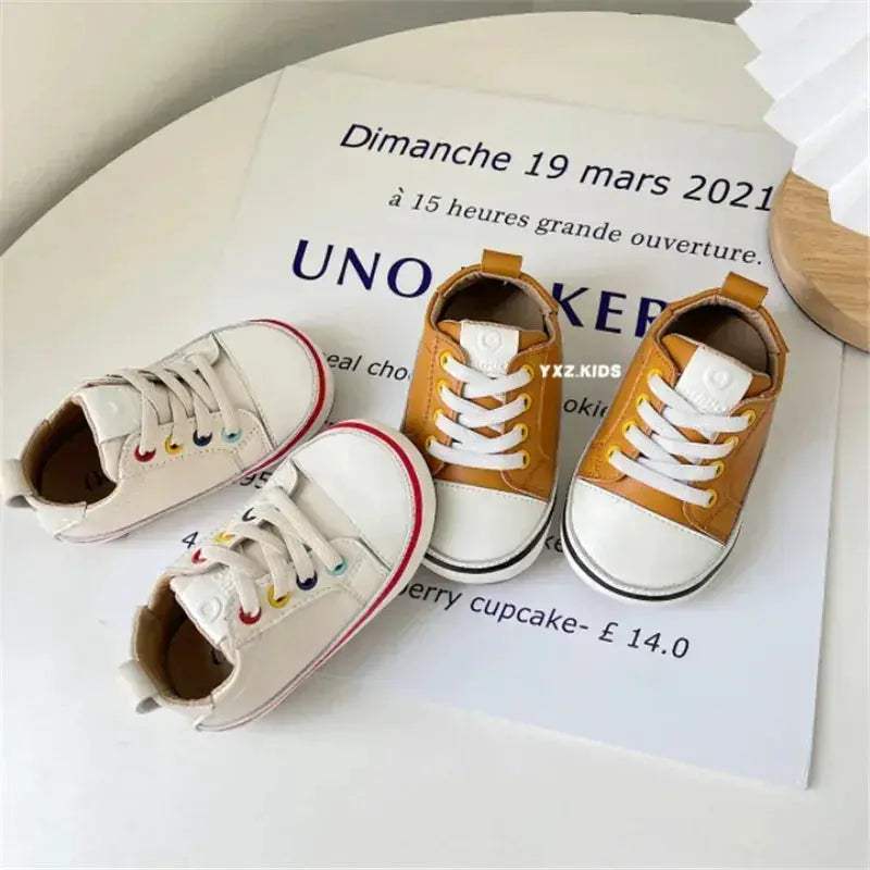  Leather Baby Shoes Barefoot Soft Sole Toddlers -  ToylandEU™