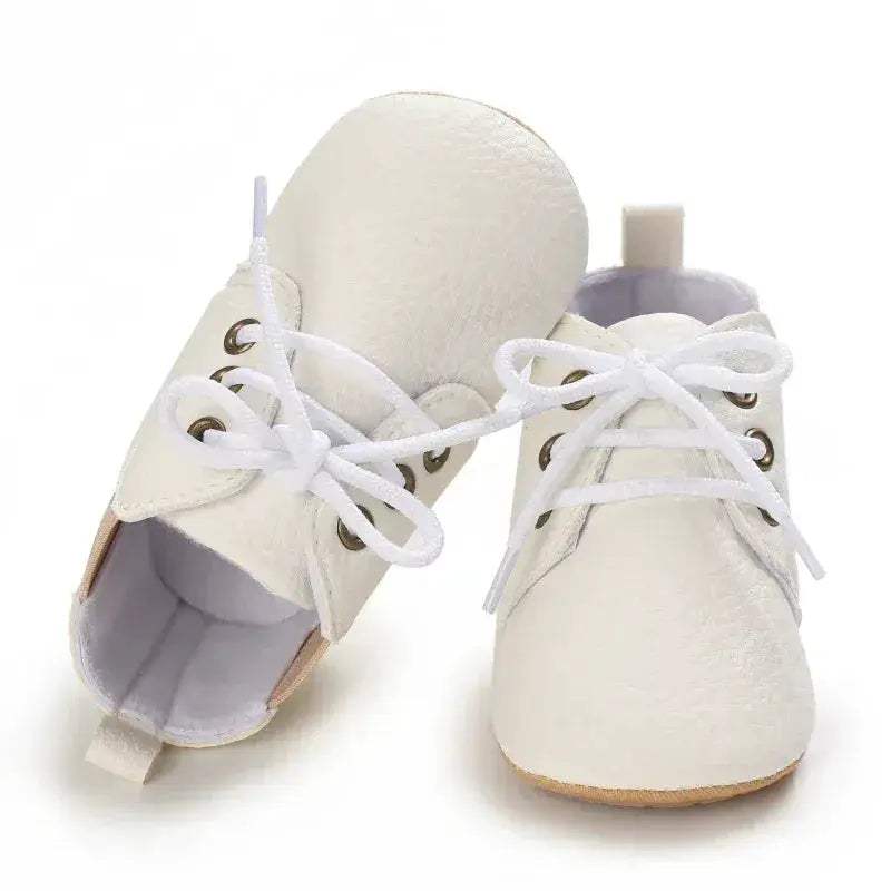  Leather Baby Shoes First Walkers Anti Slip Rubber Sole -  ToylandEU™