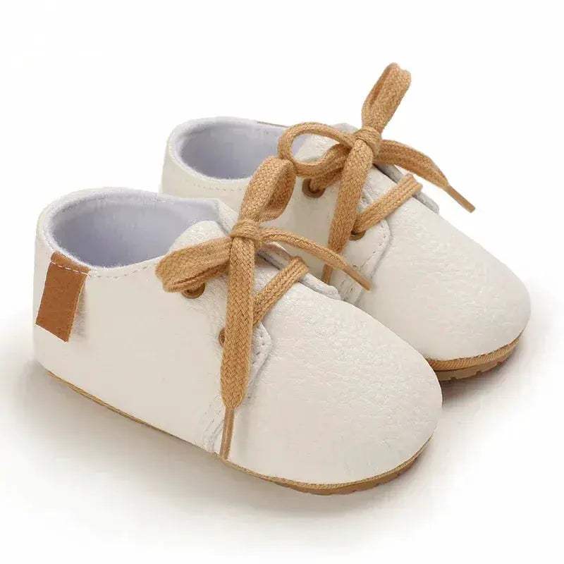  Leather Baby Shoes First Walkers Anti Slip Rubber Sole -  ToylandEU™