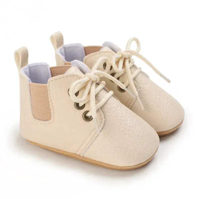  Leather Baby Shoes First Walkers Anti Slip Rubber Sole -  ToylandEU™