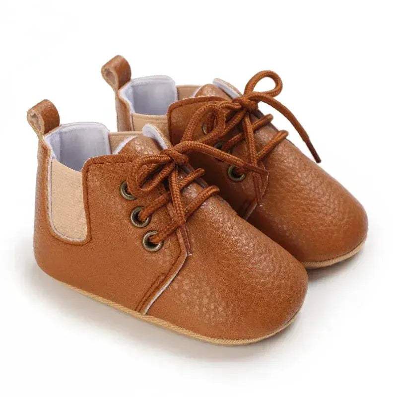  Leather Baby Shoes First Walkers Anti Slip Rubber Sole -  ToylandEU™