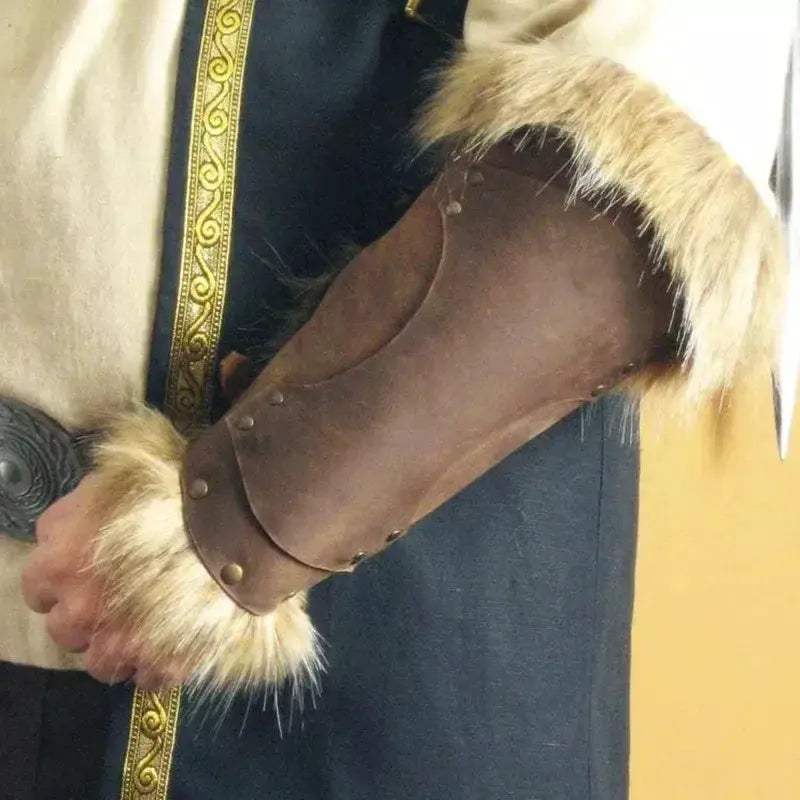 Leather Bracer Viking Armor Unisex LARP Costume Accessory - ToylandEU