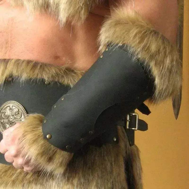 Leather Bracer Viking Armor Unisex LARP Costume Accessory - ToylandEU