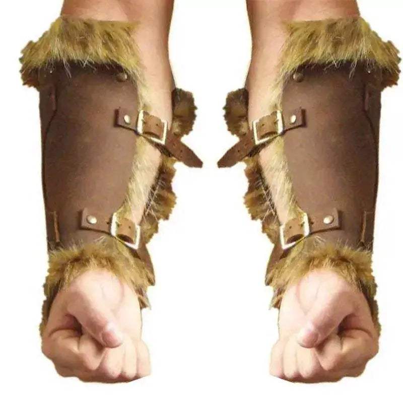 Leather Bracer Viking Armor Unisex LARP Costume Accessory - ToylandEU