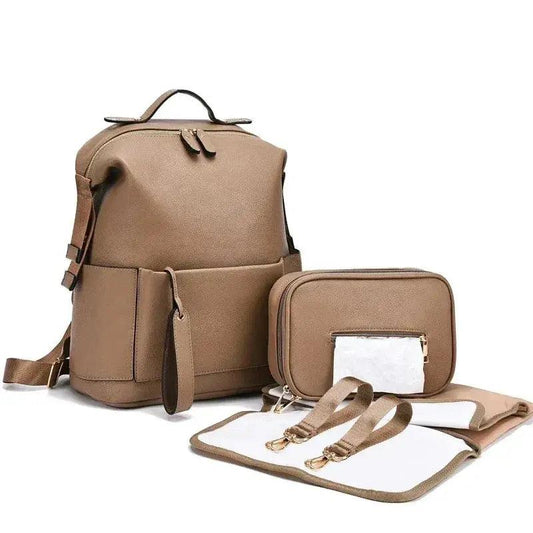  Leather Diaper Bag Large Capacity Maternity Backpack -  ToylandEU™