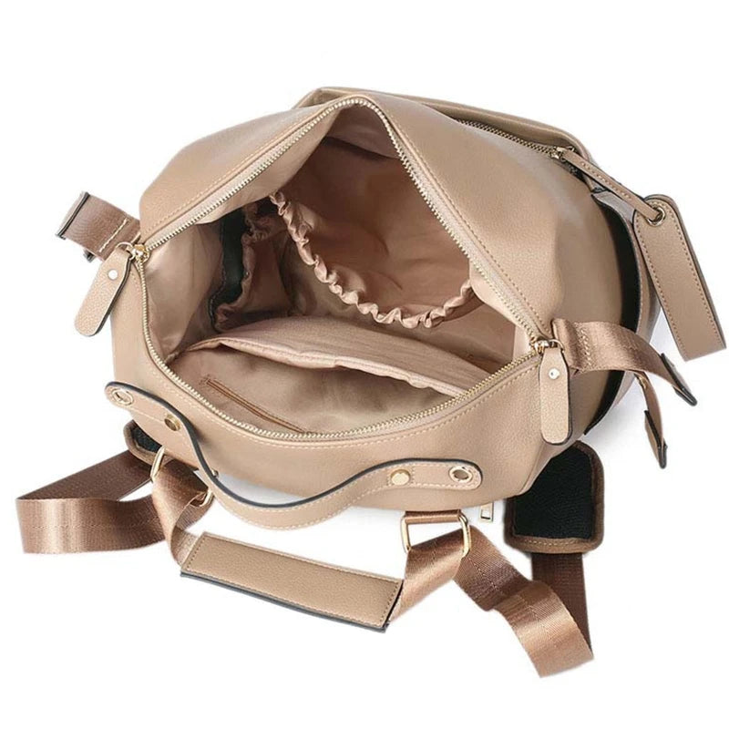 Leather Diaper Bag Large Capacity Maternity Backpack - ToylandEU