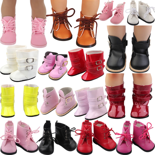 Leather Doll Boots For 18 Inch American Girl Dolls - ToylandEU