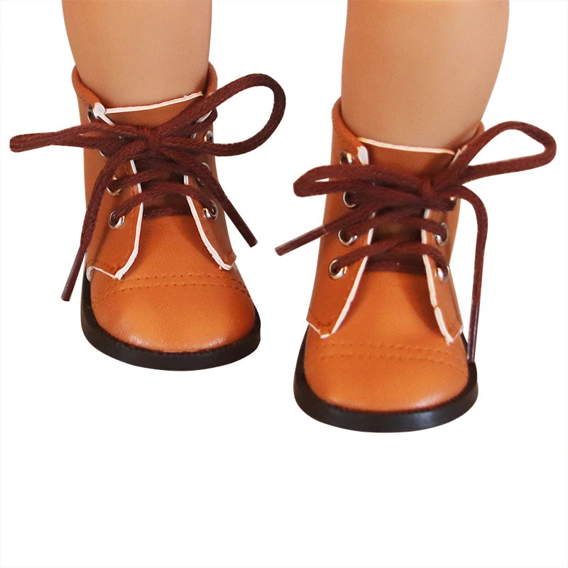 Leather Doll Boots For 18 Inch American Girl Dolls - ToylandEU