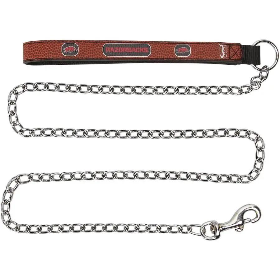  Arkansas Razorbacks Leather Chain Football Pet Leash Large -  ToylandEU™