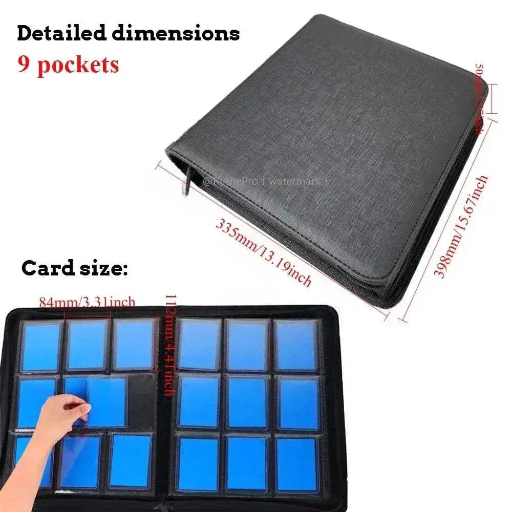Leather TCG Binder With 4 Pockets Holds 112 Toploaders - ToylandEU