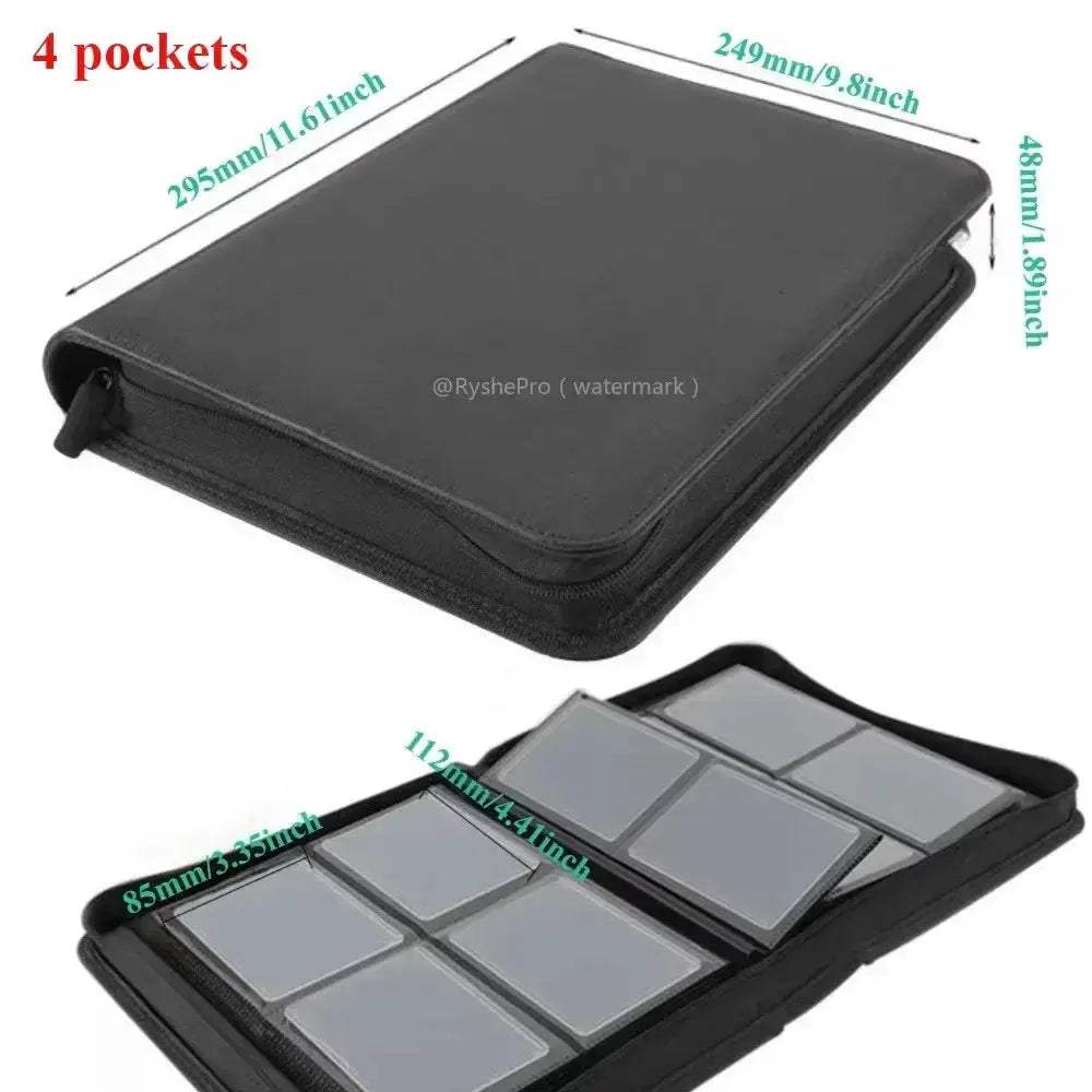 Leather TCG Binder With 4 Pockets Holds 112 Toploaders - ToylandEU