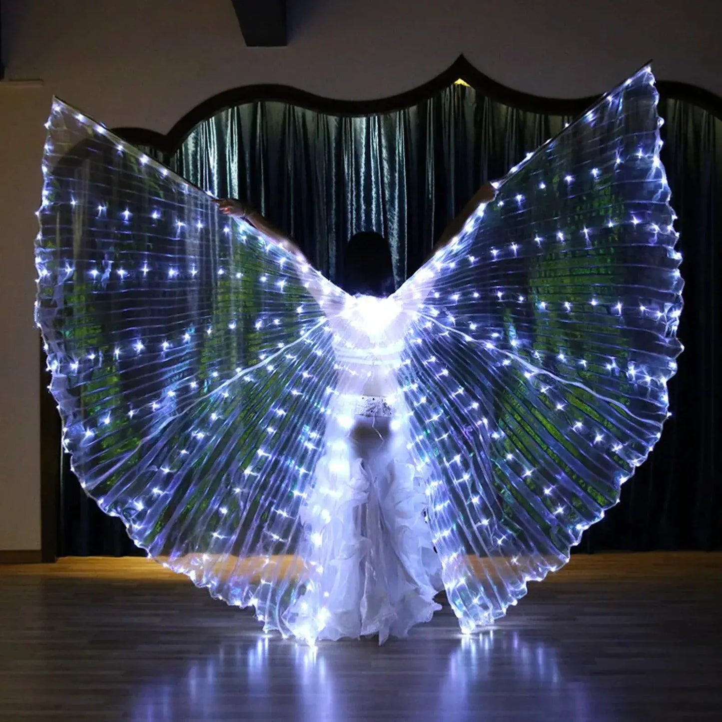 Led Belly Dance Wings Light Up With Telescopic Sticks - ToylandEU