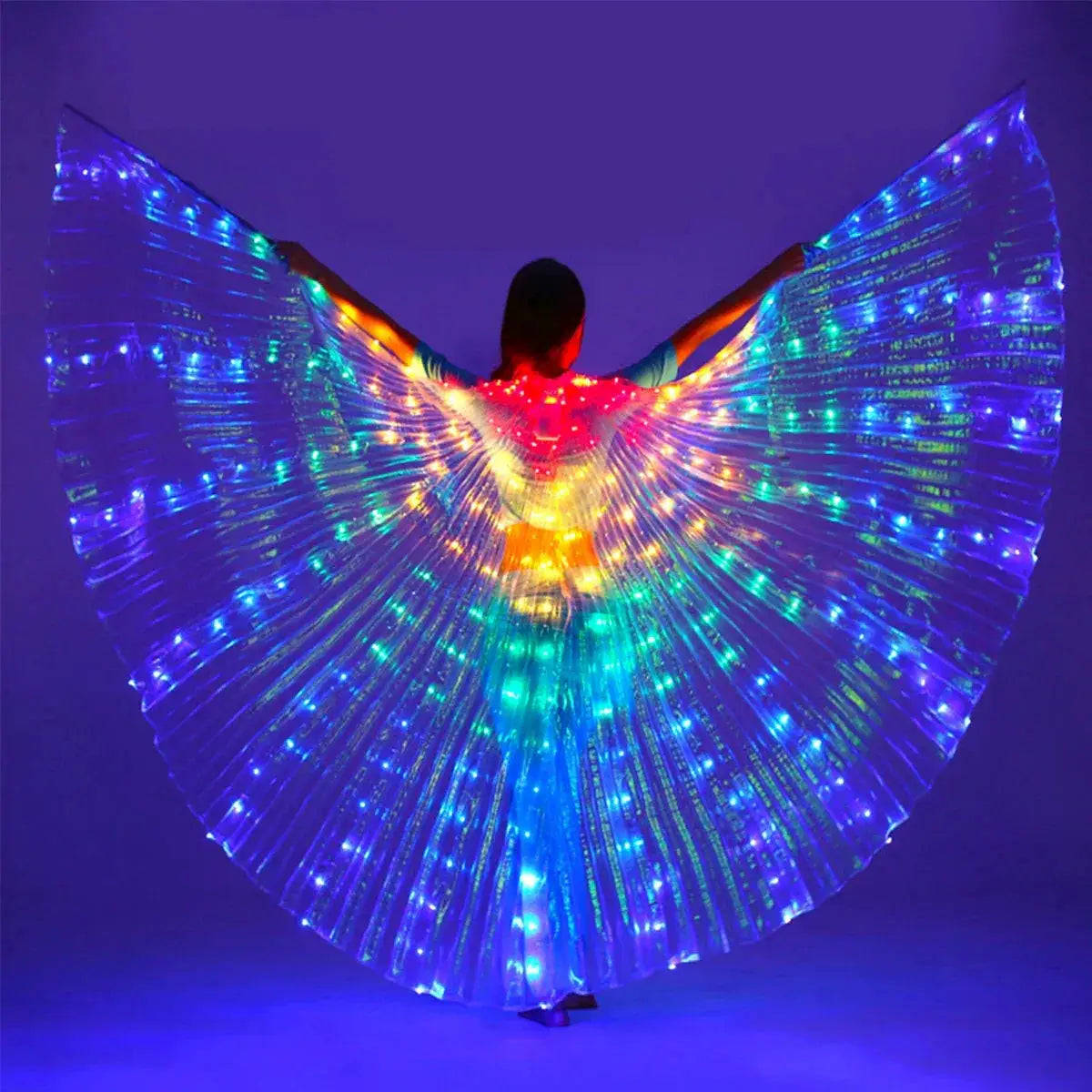 Led Belly Dance Wings Light Up With Telescopic Sticks - ToylandEU