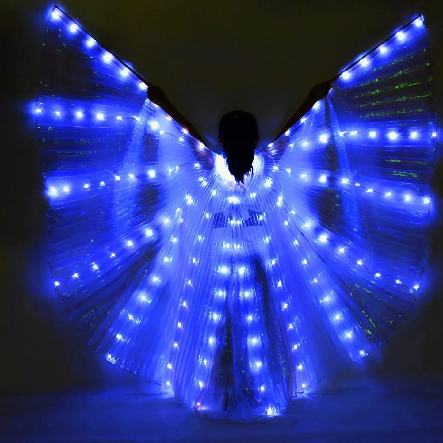 Led Belly Dance Wings Light Up With Telescopic Sticks - ToylandEU