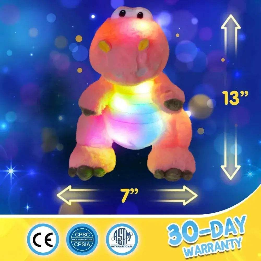 Led Dinosaur Plush Toy T Rex Pillow For Kids Girls - ToylandEU