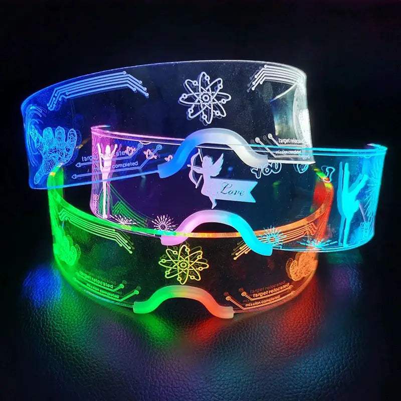  Led Glasses Cyberpunk Visor Glow Light Up Party Prop -  ToylandEU™