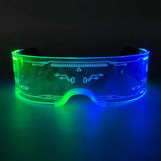  Led Glow Glasses Cyberpunk Light Up Neon Eyewear -  ToylandEU™