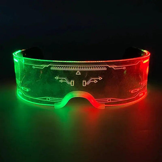  Led Glow Glasses Cyberpunk Light Up Neon Eyewear -  ToylandEU™