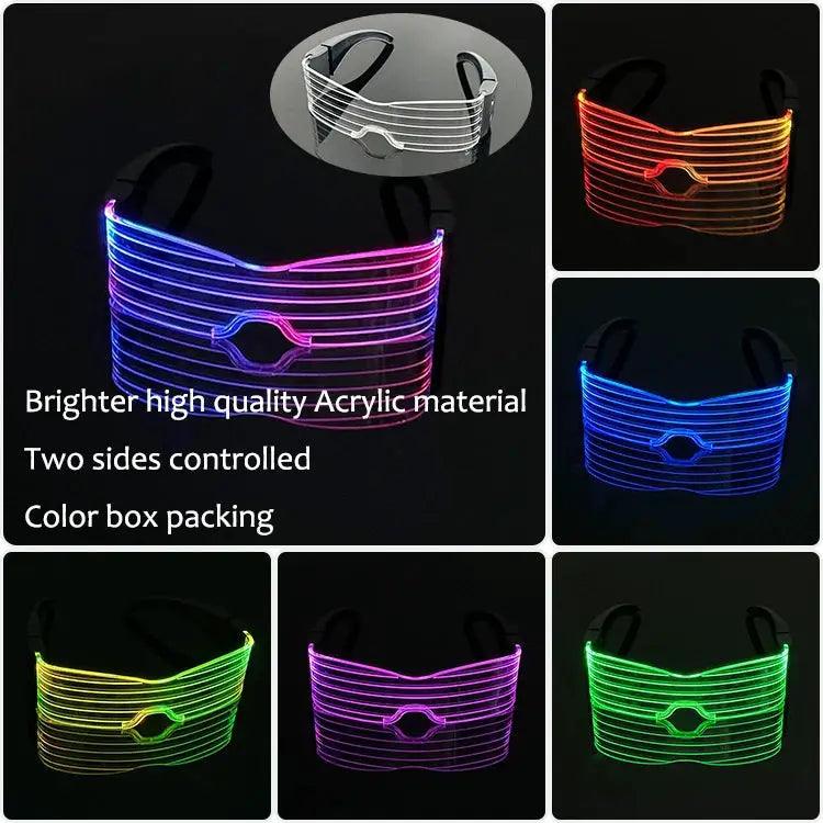  Led Glow Glasses Cyberpunk Light Up Neon Eyewear -  ToylandEU™