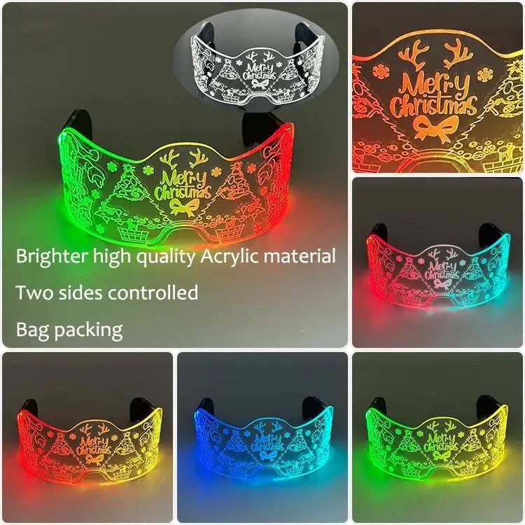  Led Glow Glasses Cyberpunk Light Up Neon Eyewear -  ToylandEU™