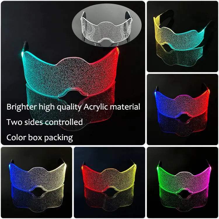  Led Glow Glasses Cyberpunk Light Up Neon Eyewear -  ToylandEU™