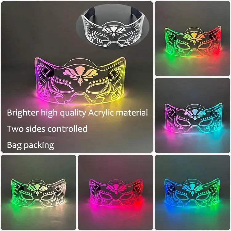 Led Glow Glasses Cyberpunk Light Up Neon Eyewear -  ToylandEU™
