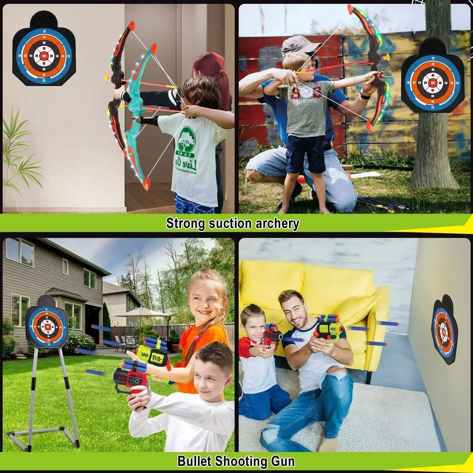 Led Light Up Bow and Arrow Archery Set for Children - ToylandEU