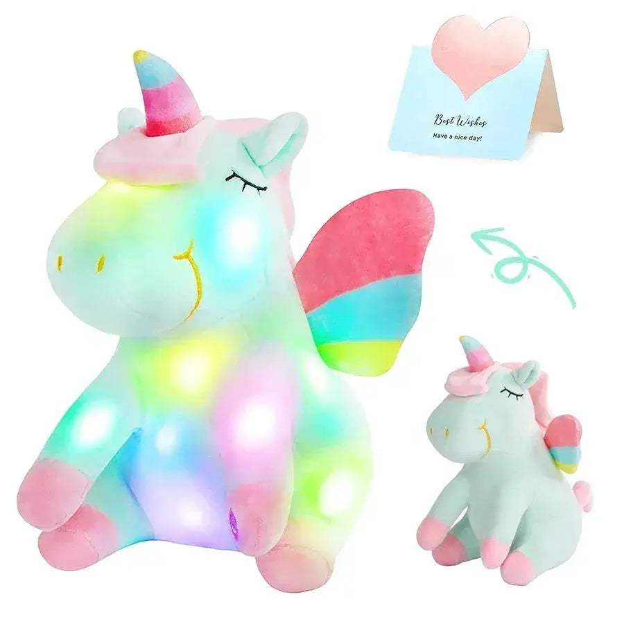 Led Light Up Unicorn Plush Toy 30cm With Music Glow - ToylandEU