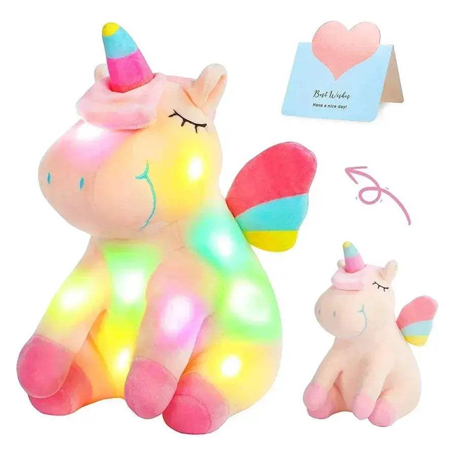 Led Light Up Unicorn Plush Toy 30cm With Music Glow - ToylandEU