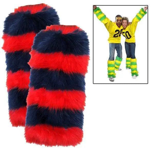  Leg Warmers 2 Pack Navy Blue and Red Cozy Knit Comfort Fit -  ToylandEU™