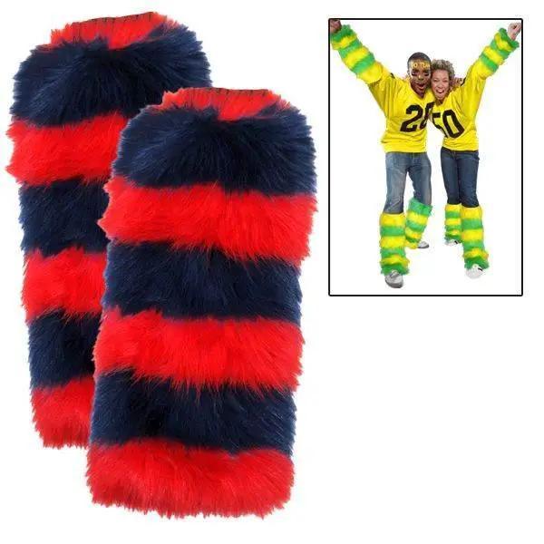  Leg Warmers 2 Pack Navy Blue and Red Cozy Knit Comfort Fit -  ToylandEU™