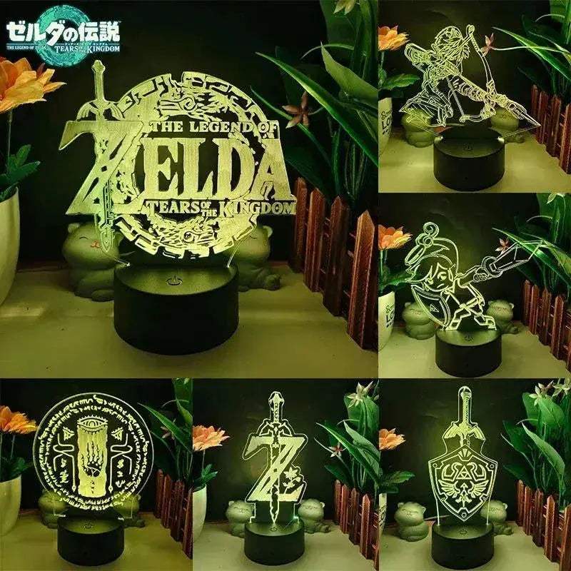 Legend of Zelda Night Lights Anime 3D Led Lamp Link Tears Of The Kingdom Lighting Bedroom Decoration - ToylandEU