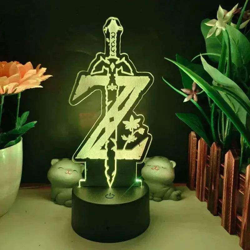 Legend of Zelda Night Lights Anime 3D Led Lamp Link Tears Of The Kingdom Lighting Bedroom Decoration - ToylandEU