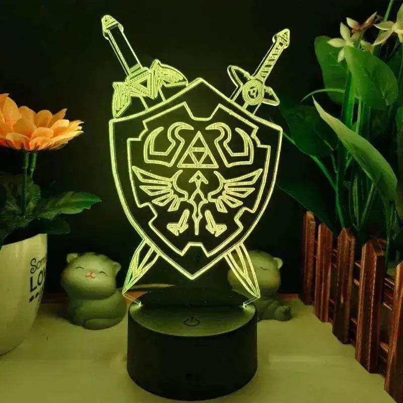 Legend of Zelda Night Lights Anime 3D Led Lamp Link Tears Of The Kingdom Lighting Bedroom Decoration - ToylandEU