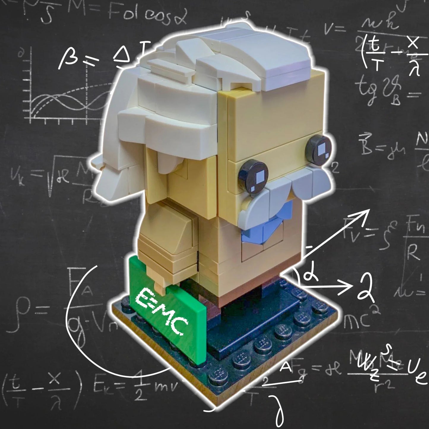 Lego Building Set Albert Einstein Edition With Chalkboard Tile - ToylandEU